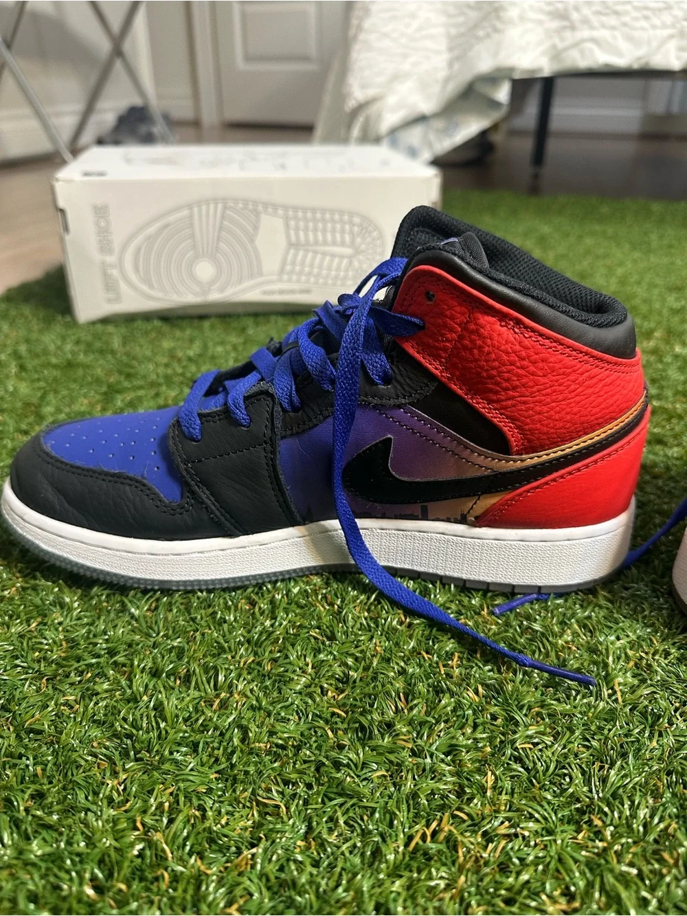 Jordan Skyline Mid Sneakers - Red / Purple / Black